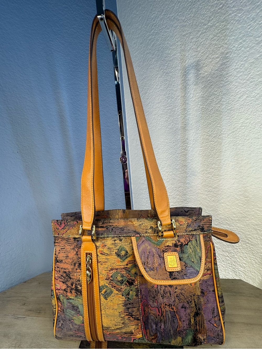 Vintage Van Gogh Paris Amsterdam Art Bag Boho Tapestry Leather Satchel